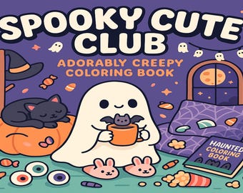 Spooky  Club Coloring Book, Adorably Creepy Halloween Activity Book