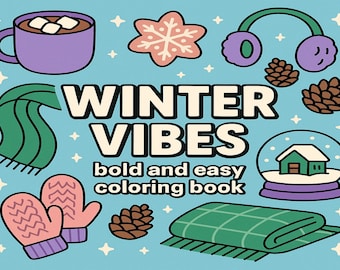 Winter Coloring Pages | Cozy Winter Coloring Book | Printable Snow Day & Cocoa Sheets