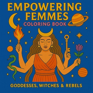 Feminist Coloring Pages: Empowering Women Designs (Digital Download PDF A4/US Letter Size)
