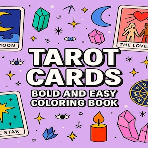 Tarot Coloring Pages: Celestial Art (Digital Download PDF)