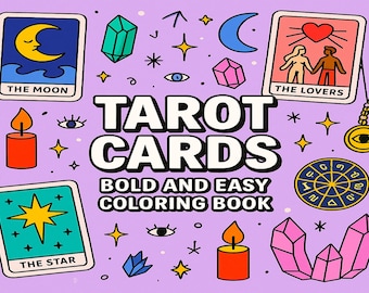 Tarot Coloring Pages: Celestial Art (Digital Download PDF)