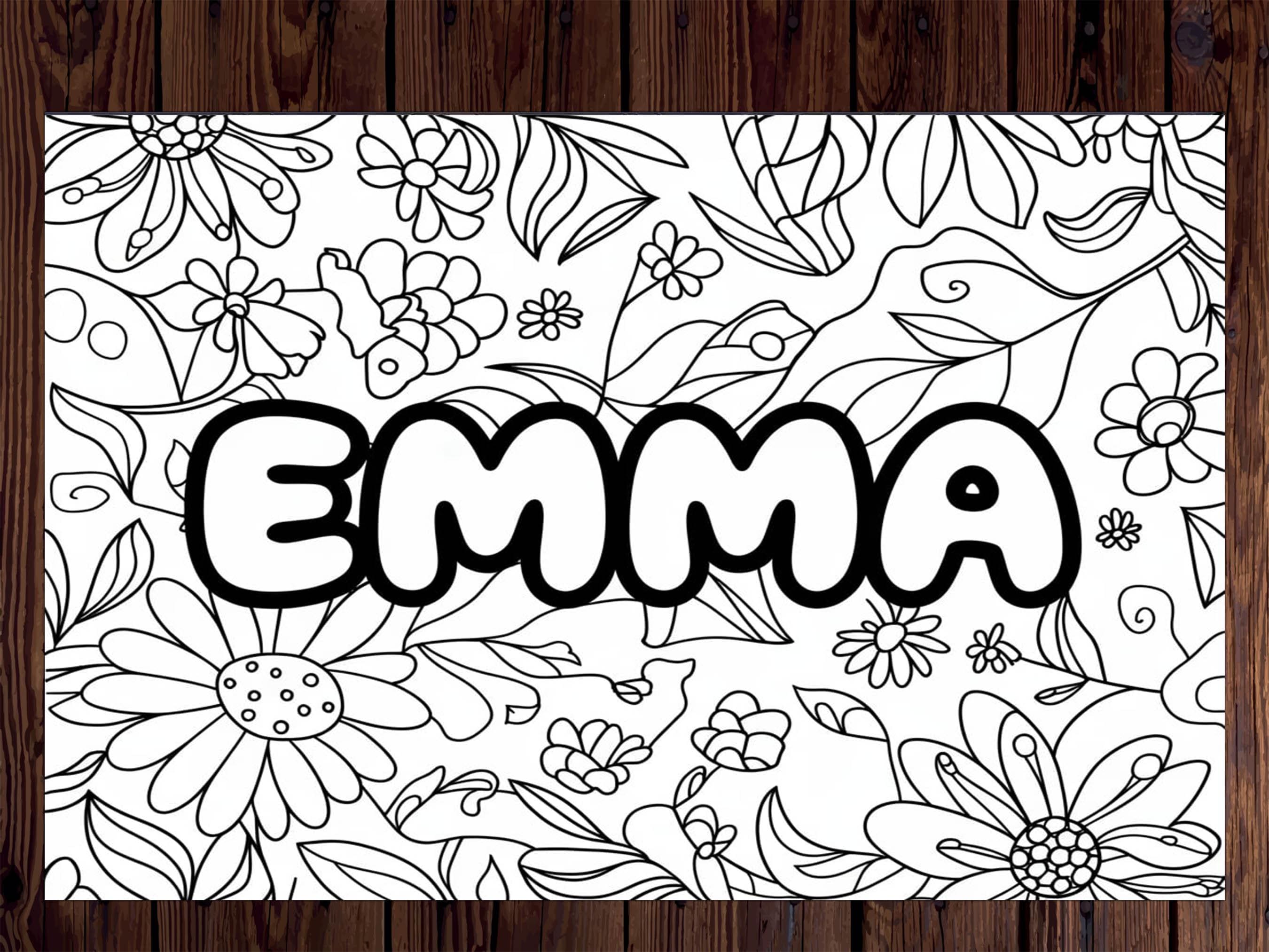 Custom Name Coloring Pages for Kids & Adults | Personalized Printable ...