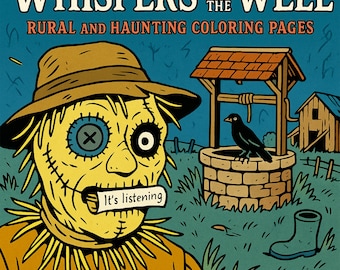 Rural Horror Coloring Pages: Haunted Farms, Foggy Fields (PDF Downloadable Book)