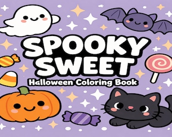 Spooky Sweet Printable Coloring Pages – 20 Bold & Cozy Halloween Line Art Designs