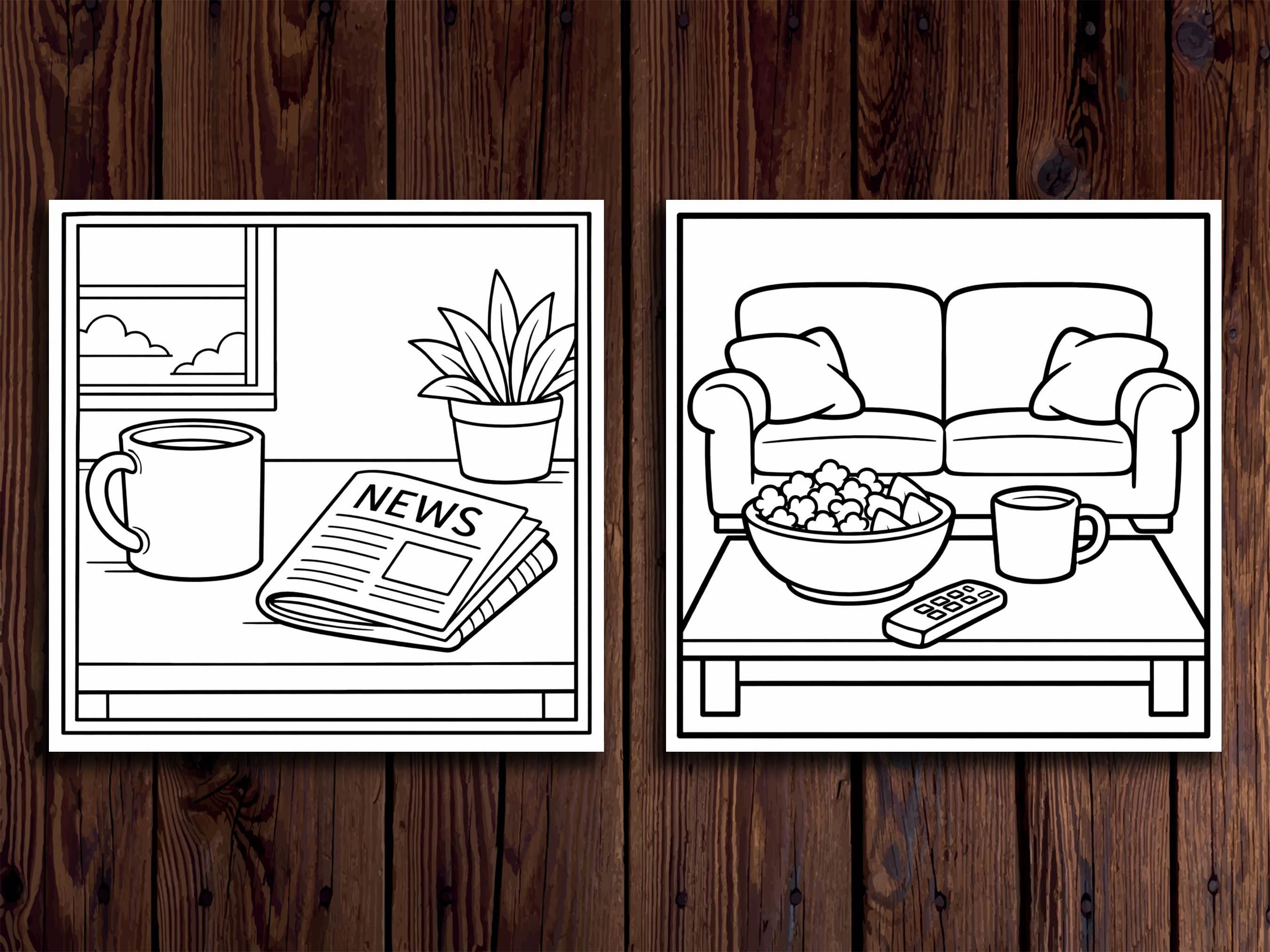 Dude Life Printable Coloring Pages – 20 Relaxed Everyday Line Art ...