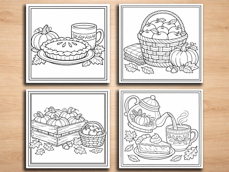 Harvest Coloring Pages – Cozy Autumn Farm Printable Coloring Set image 2