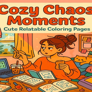 Cluttercore Coloring Pages: Cozy Chaos for Girls (Digital Download)