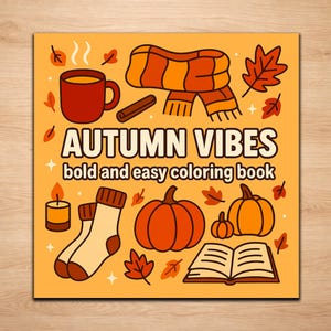 Fall Coloring Pages | Autumn Coloring Book | Printable Pumpkin Leaves & Sweater Weather Sheets
