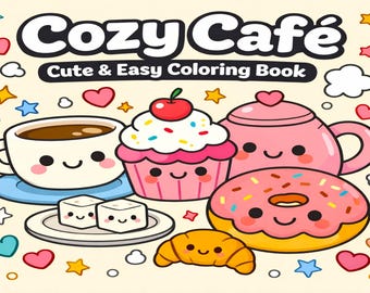 Cozy Café Printable Coloring Pages – 20 Warm Coffee Shop Line Art Designs
