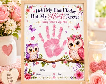 Mother’s Day Handprint Keepsake Printable, Mom Gift from Kids