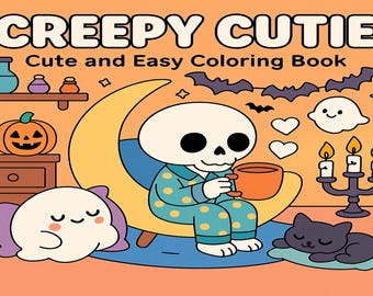 Kawaii Horror Coloring Pages | Creepy Cutie Designs (PDF)