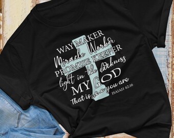 WAYMAKER SHIRT, Christian Shirts, Christian Gifts, Christian T Shirts, Faith Shirt, Verse Shirt, Christian Gifts For Women, Shirts For Women