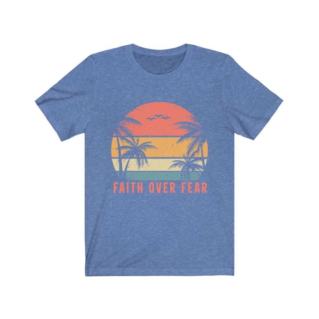FAITH OVER FEAR, Vintage T Shirt, Christian Shirts