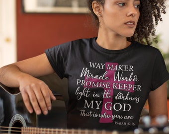 Way Maker Shirt, Miracle Worker, Promise Keeper, My God, Bella Canvas Christian Tee, Christian T-Shirts, Christian Shirts, For Women