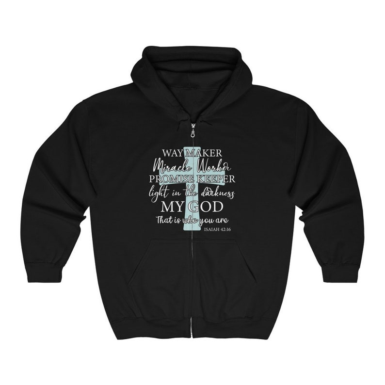 WAYMAKER Shirt, Christian Hoodies, Zip up Hoodie, Christian Shirts