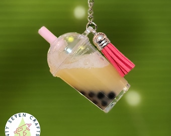 Personalized Boba Milk Tea Drink Shaker Cup Keychain, Boba Lover keychain for car keys, Bag Charm for Her, Stocking Stuffer for Coworkers