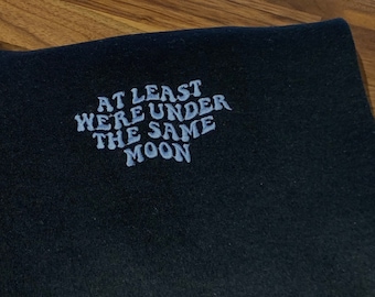 Affirmatie, liefde, citaat, geborduurde ronde hals