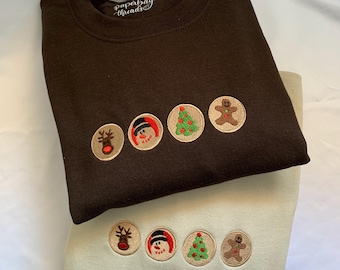 Truiontwerp kerstkoekjes| Uniseks kersttrui| Leuk kerstsweater| Vakantietrui| Esthetische vakantietrui