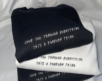 Drake geborduurde ronde hals, quote Drake, oversized sweater, cadeau voor, Fine Line, fanmerchandise, hiphop, rap, muziekmerchandise