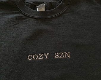 Gezellige trui, Oversized Sweatshirt, cadeau voor, Fine Line, geborduurde trui, crewneck, geborduurd sweatshirt,