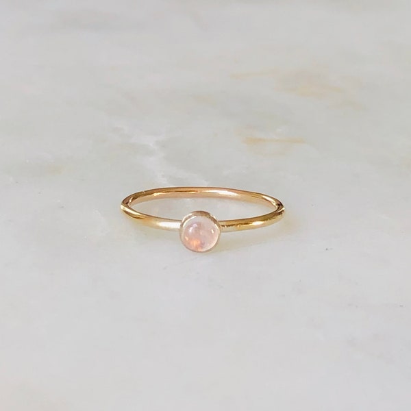 Minimalist Rainbow Moonstone Ring* Moonstone Ring* Gold filled Moonstone Ring *Gemstone Ring*Gift for her*Stacking Ring*Gemstone Ring*
