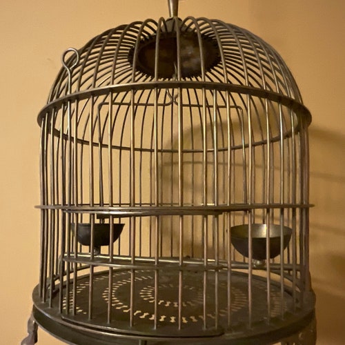 Brass Bird shops Cage 17”tall 13”wide