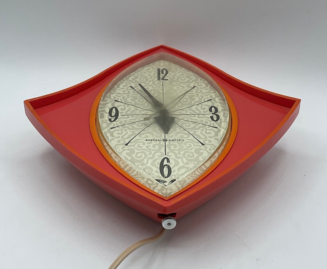 Mid Mod Atomic General Electric Wall Clock/kitschy Atomic Mid Etsy