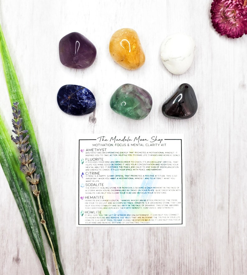 Motivation Focus & Mental Clarity Crystal Kit Crystals for Etsy