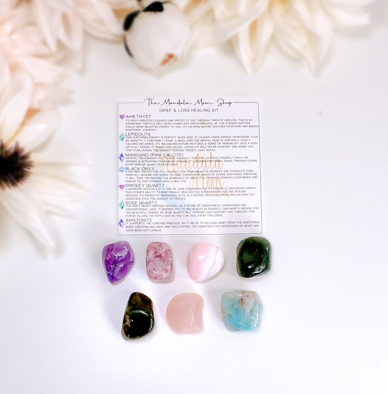 Grief and Loss Crystal Kit Crystals for Bereavement Crystal Etsy