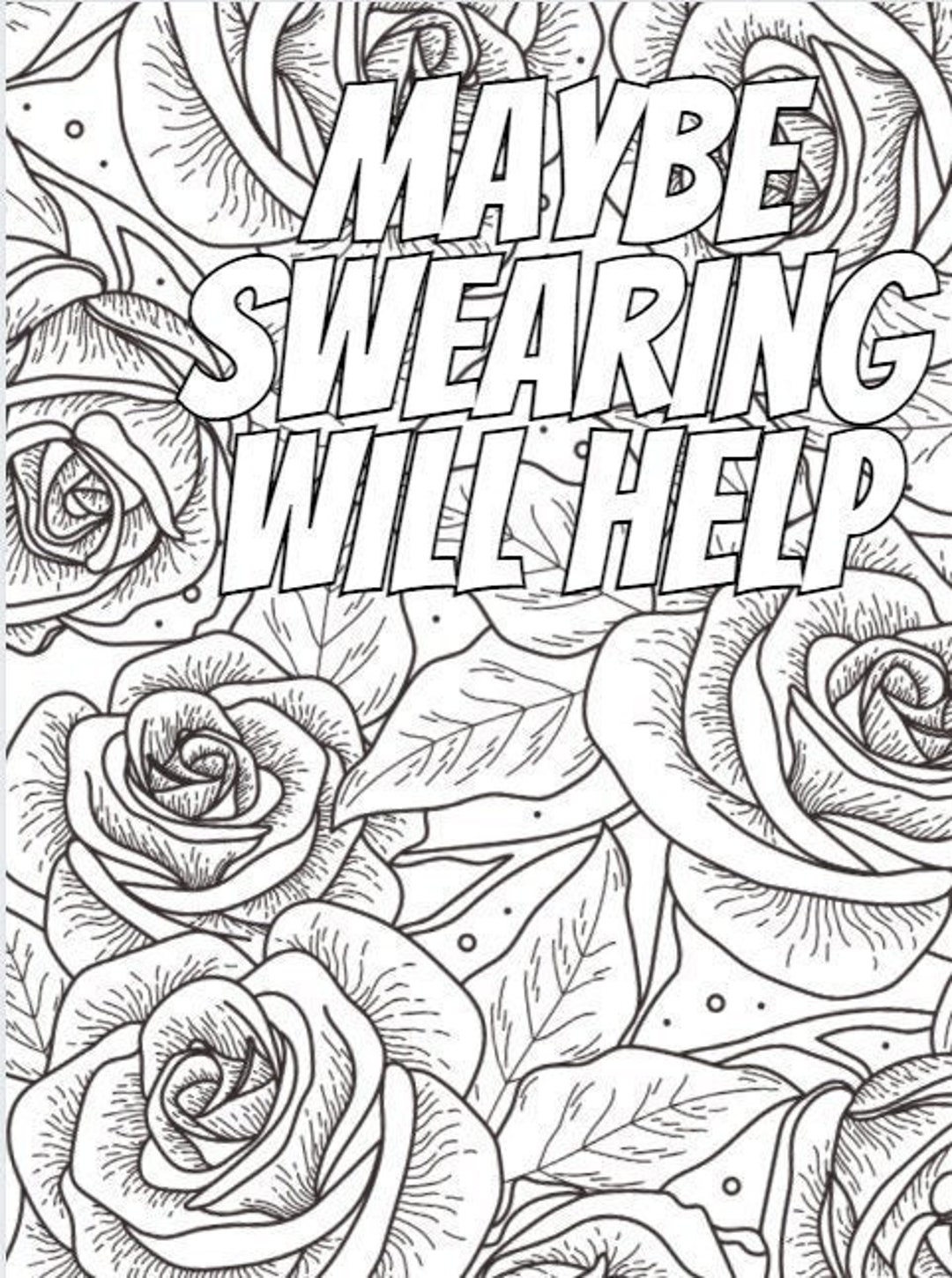 Maybe Swearing Will Help Adult Coloring Book Set - Coloring Books for Adults  Rel