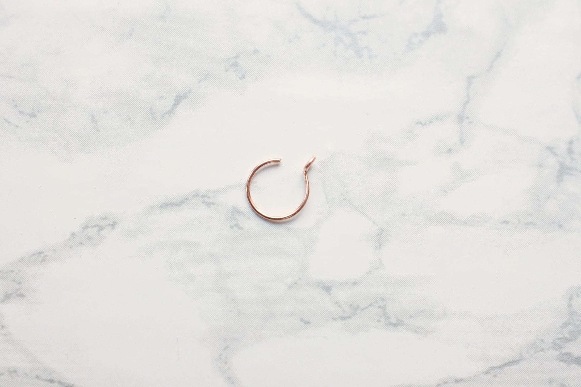 Fake Nose Ring Rosegold Clip on Nose Ring Faux Nose Ring Etsy