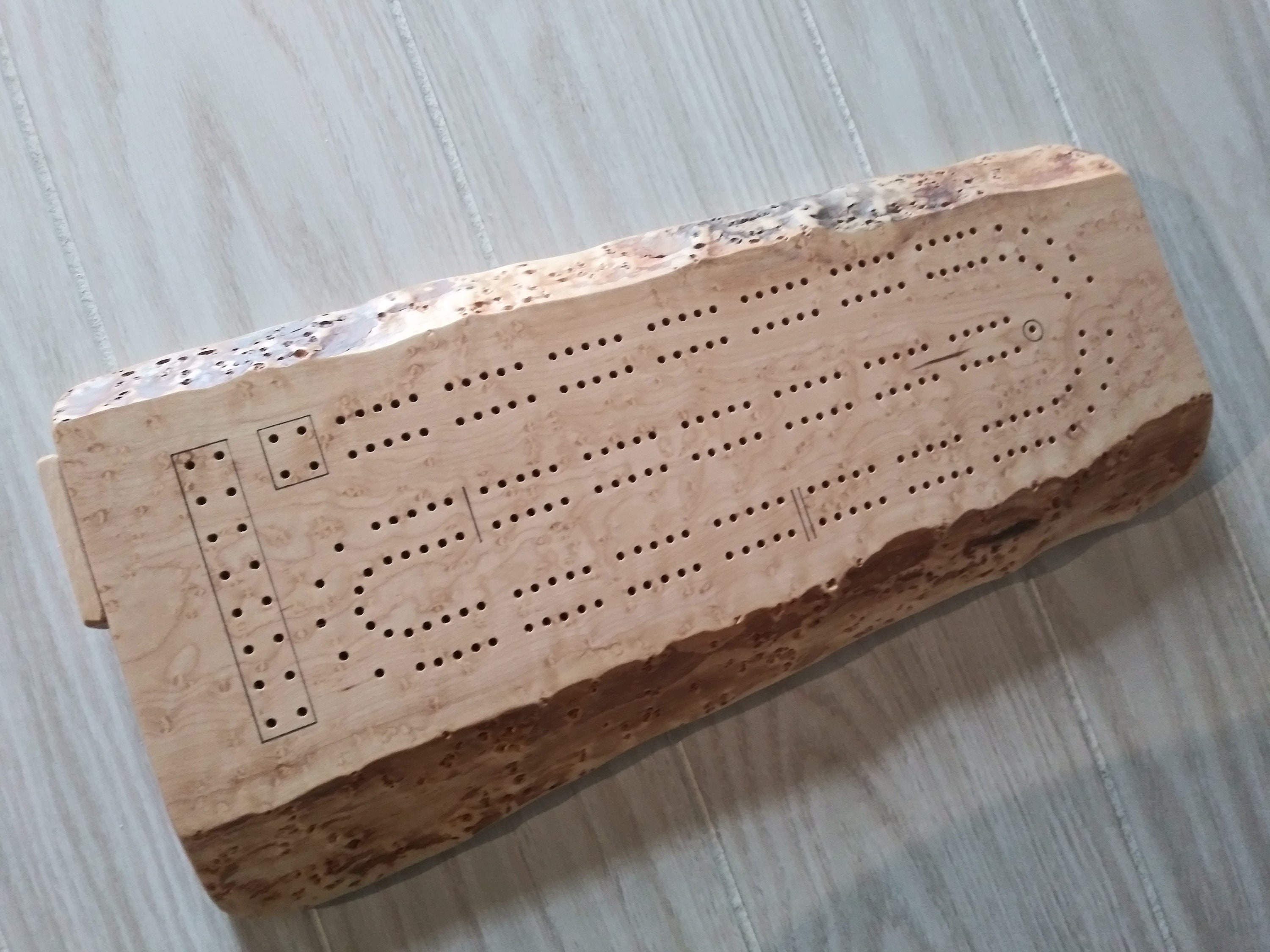 Live Edge Cribbage Board Etsy