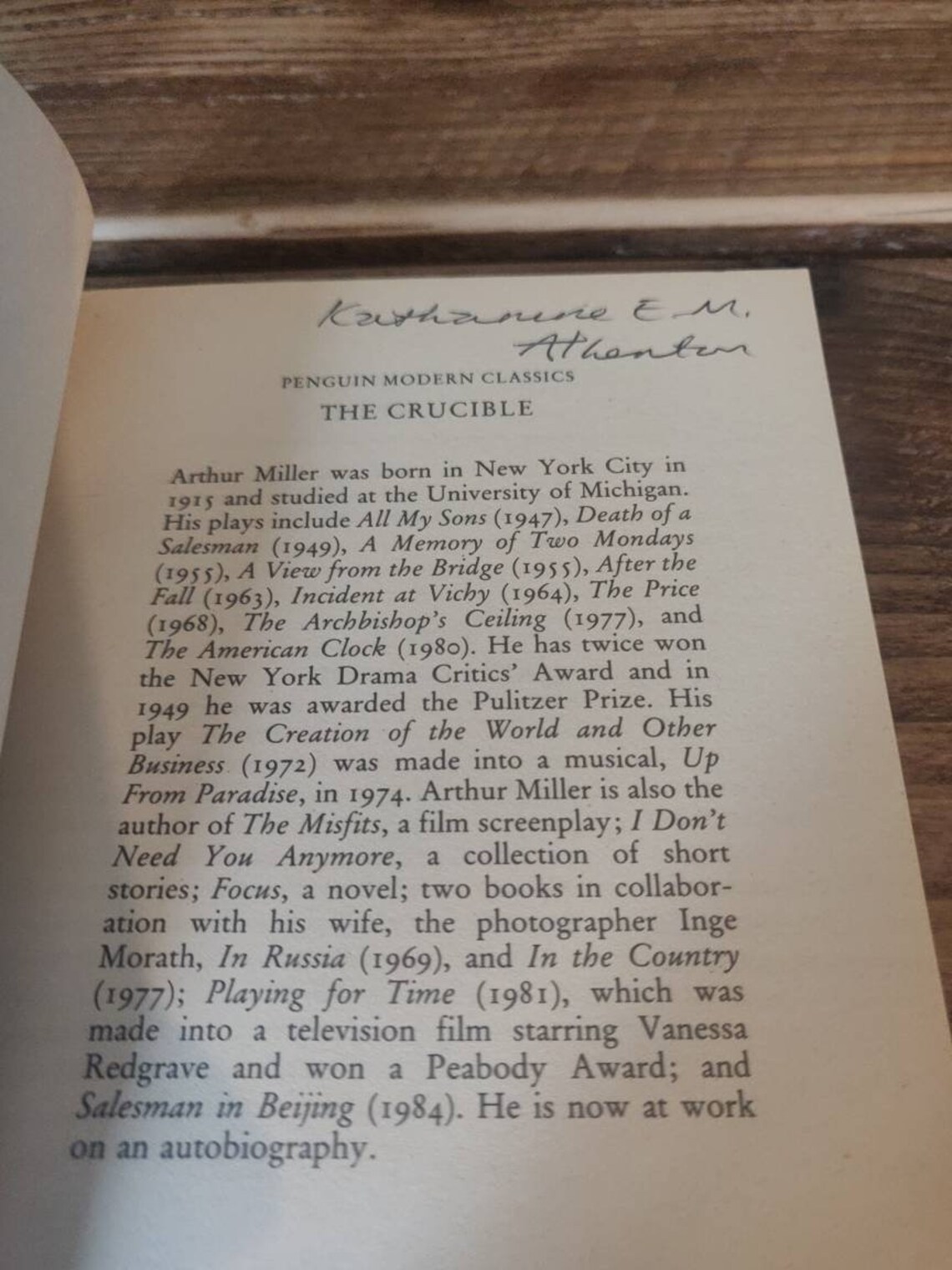 Penguin Modern Classics The Crucible by Arthur Miller c.1986 | Etsy