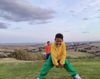 86/92 - 98/104 | Maglioncino per bambini fatto a mano | Maglioncino in spugna francese | XIO-MAMA | Abbigliamento sostenibile | Abbigliamento per bambini | Made in Italy