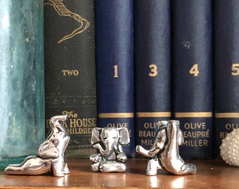 Solid Pewter Yoga Elephant Miniature Zen Decor & Meditation Gift for Women’s Desk
