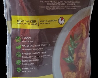 Curry Powder Meat 5 Packs Curry Mix - MEAL MAKER- Simplemente agregue leche de coco / Lácteos y carne - 30 porciones - 150g (una bolsa 30g para 5-6 porciones)