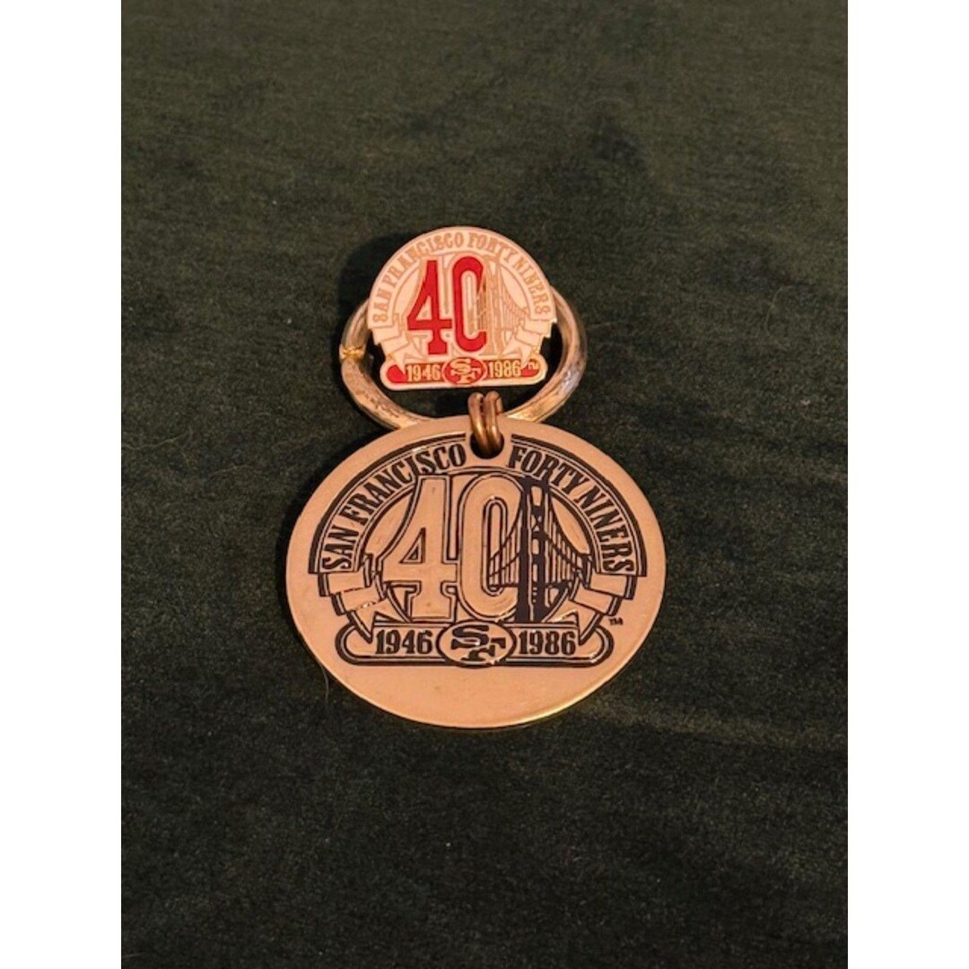 Original 49ers 40th Anniversary Key Chain and Pendant From 1986 - Etsy