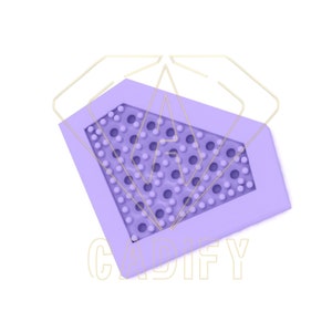 3D File Diamond Shape Pave Pendant Geometric Pin Brooch 27mm Downloadable Stl File For 3D Printing Casting Jewelry Models