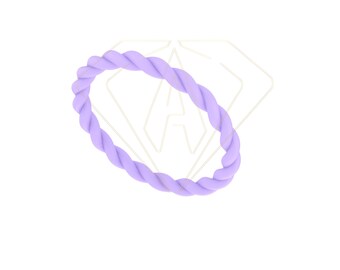 Archivo STL listo para fundición / Anillo de boda de cuerda trenzada doble / Archivo CAD de producción
