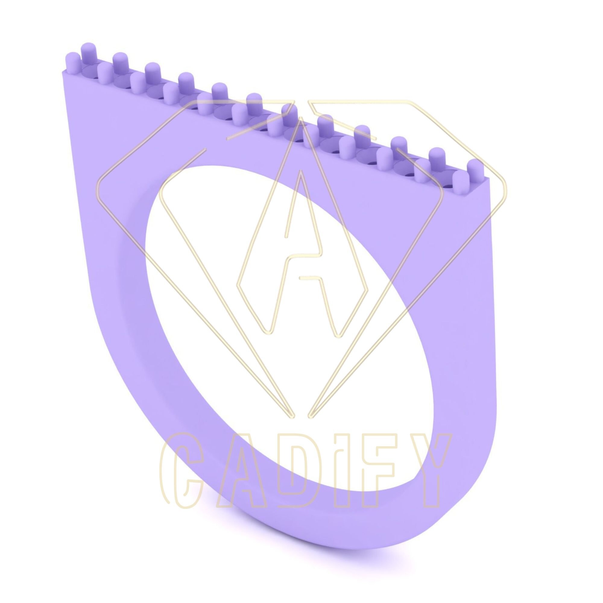 3D File Ring Stacking Flat Wedge Ring Pave 1.5mm Downloadable STL File For 3D Printing CNC