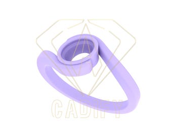Puede incluir: Un anillo de plástico de color lavanda diseñado para sujetar una bolsa u otros artículos. El anillo tiene forma de bucle con un bucle más pequeño en la parte superior.