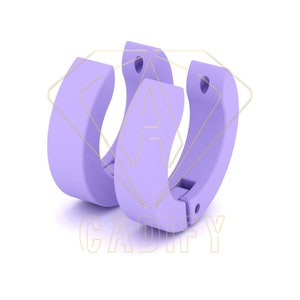 3D File Huggie Hinge Hoop Earrings 3mm Downloadable Stl File For 3D Printing CNC