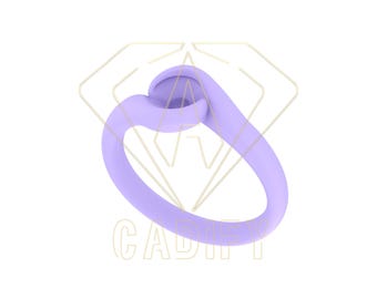 Puede incluir: Un anillo de color lavanda con un diseño único y retorcido. El anillo está hecho de un material liso y flexible.