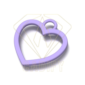 3D File Heart Pendant 20mm Downloadable Stl File For 3D Printing CNC
