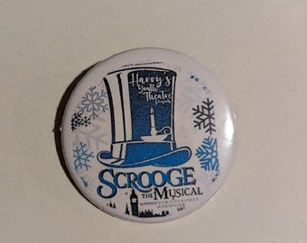 38mm Scrooge the musical badge