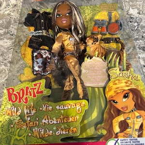 Bratz Wildlife SASHA Doll with Bengal TIGER and SAFARI Accessories -
