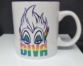 Disney Ursula Fabulously Fierce Diva Mugg Regnbågsmugg
