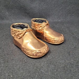 Vintage Baby Shoes Set of 2 Bronzed