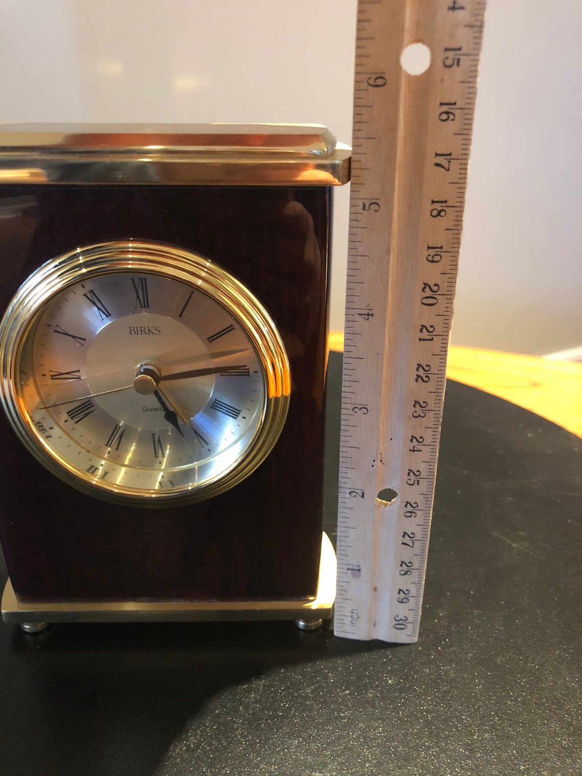 Vintage BIRKS Brass Quartz Mantel Clock with Cherry Shining Etsy