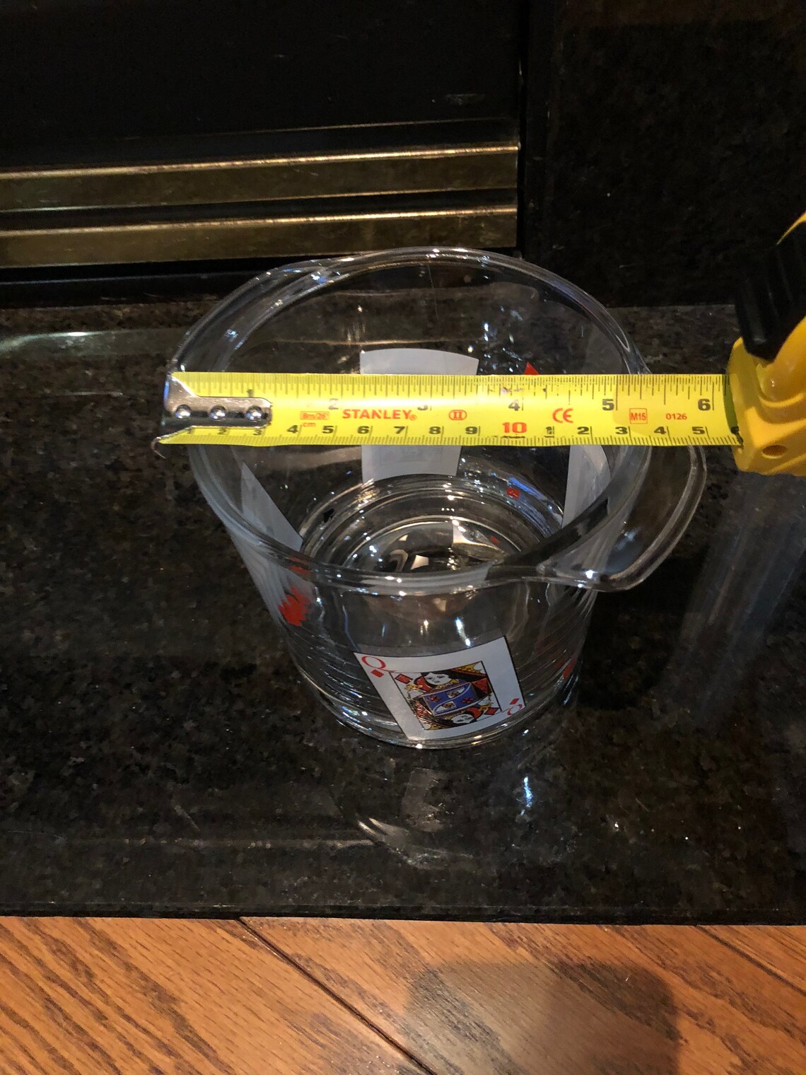 MCM Ice Bucket by Luminarc Clear With Painted Playing Cards. Etsy Canada